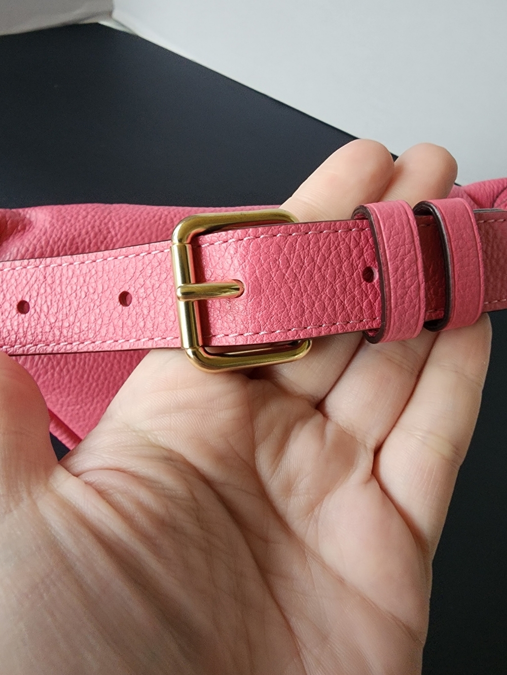 ✨️NWT✨️ Coach Pebbled Leather Belt Bag, Pink Ruby, 2019, $298 MSRP - Picture 7 of 9